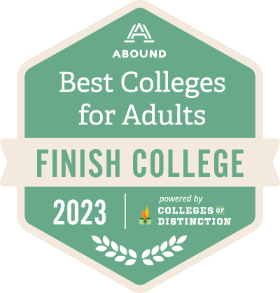 ABOUND 2023 Best Colleges for Adults: FINISH COLLEGE; powered by Colleges of Distinction